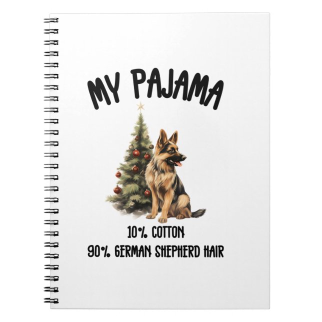 German Shepherd & Christmas, Funny Dog Design for  Notebook (Front)