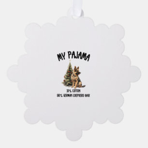 German Shepherd & Christmas, Funny Dog Design for  Tree Decoration Card