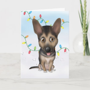 German Shepherd Christmas Holiday Card