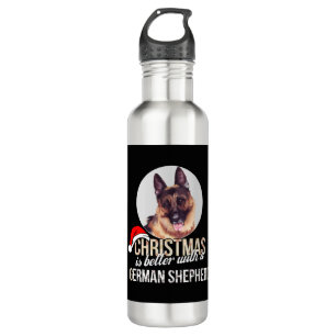 German shepherd - Christmas is better with a Germa 710 Ml Water Bottle