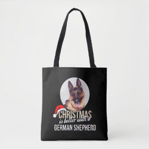 German shepherd - Christmas is better with a Germa Tote Bag