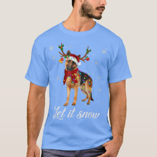 German shepherd Christmas Let It Snow T-Shirt