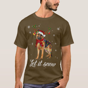 German shepherd Christmas Let It Snow  T-Shirt