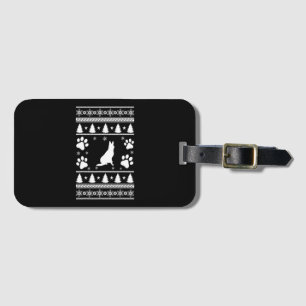 German Shepherd Christmas Luggage Tag