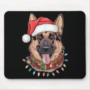 German Shepherd Christmas  Mouse Mat