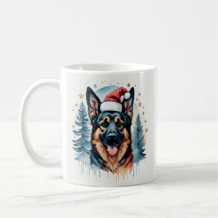 German Shepherd Christmas Mug