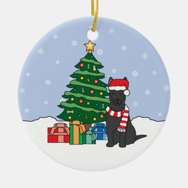 German Shepherd Christmas Ornament (Front)