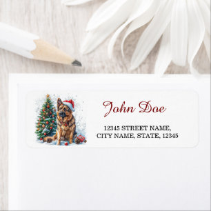 German Shepherd Christmas Return Address