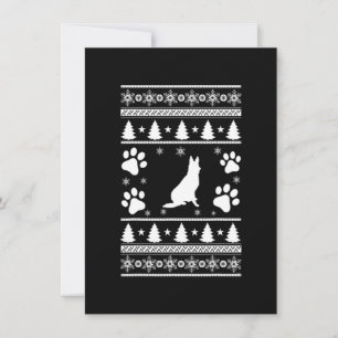 German Shepherd Christmas Thank You Card