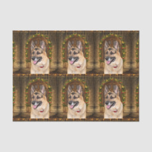German Shepherd Christmas Tissue Paper