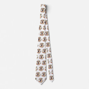 German Shepherd Christmas Wreath Festive Pup  Tie