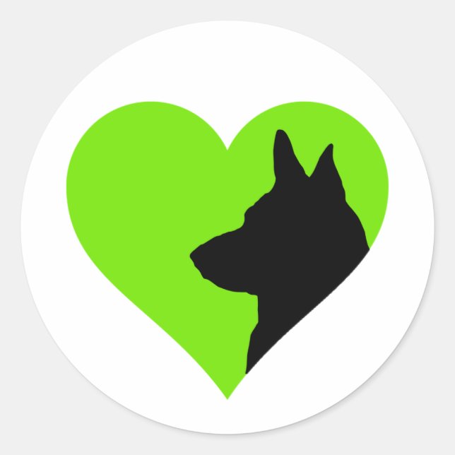 German Shepherd Classic Round Sticker (Front)