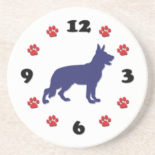 German Shepherd Clock Coaster