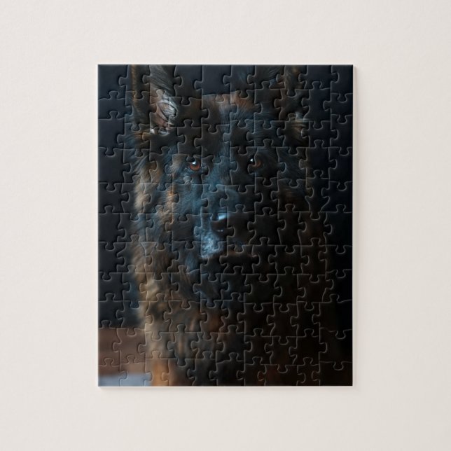 German Shepherd Close Up Jigsaw Puzzle (Vertical)