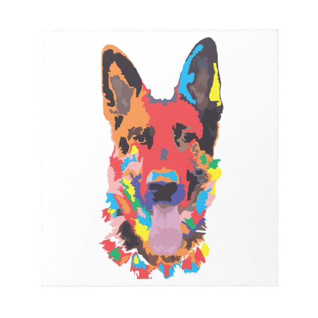 German shepherd color notepad (Front)
