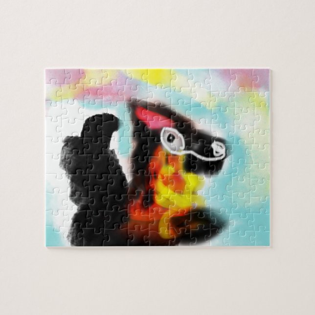 German Shepherd  colorful Jigsaw Puzzle (Horizontal)