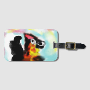 German Shepherd colorful Luggage Tag