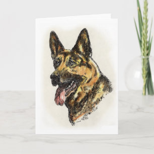 German Shepherd Colour Holiday Card