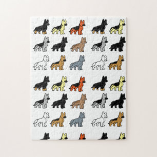 german shepherd colours cartoons jigsaw puzzle