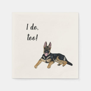 German Shepherd Custom Cocktail Napkin 