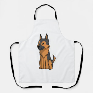 German Shepherd Cute Cartoon  Apron