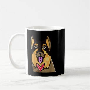 German Shepherd Cute Cartoon Dog Pop-Art Souvenir  Coffee Mug