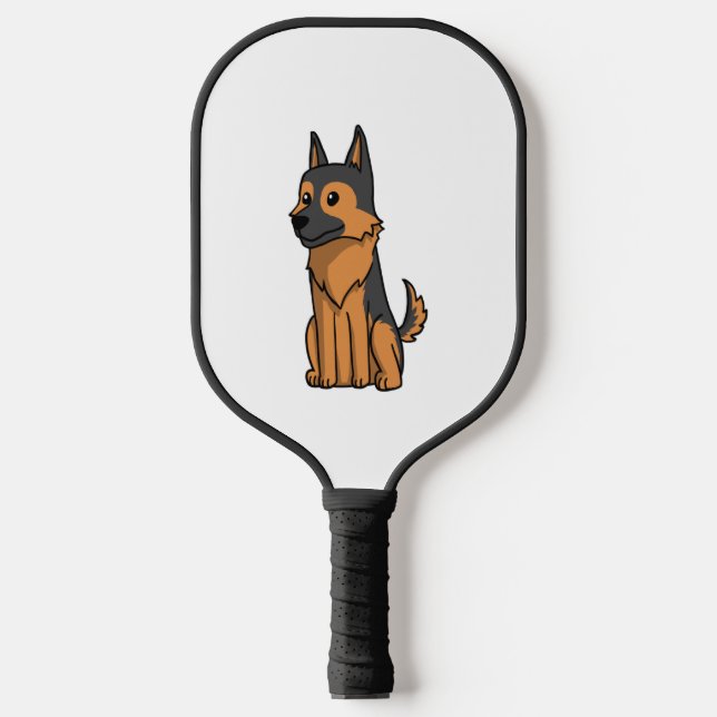 German Shepherd Cute Cartoon  Pickleball Paddle (Front)