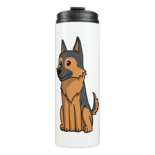 German Shepherd Cute Cartoon Thermal Tumbler