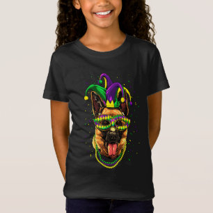 German Shepherd Cute Mardi Gras Carnival T-Shirt