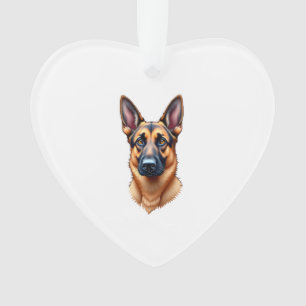 German Shepherd Cute Puppy Dog (3) Ornament