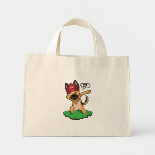 German Shepherd Dabbing Mini Tote Bag