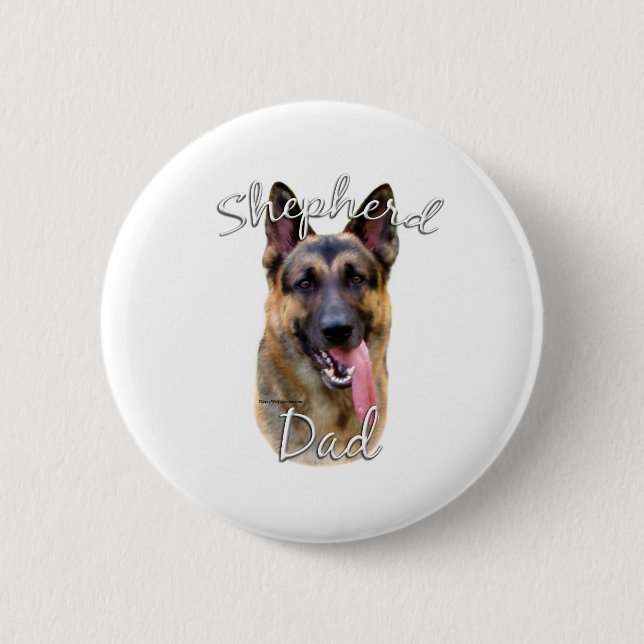 German Shepherd Dad 2 6 Cm Round Badge (Front)