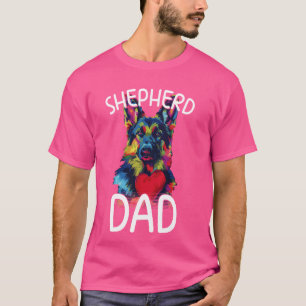 German Shepherd Dad Design Pop Art Mens German She T-Shirt