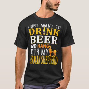 German Shepherd Dad Dog Dad Beer T-Shirt