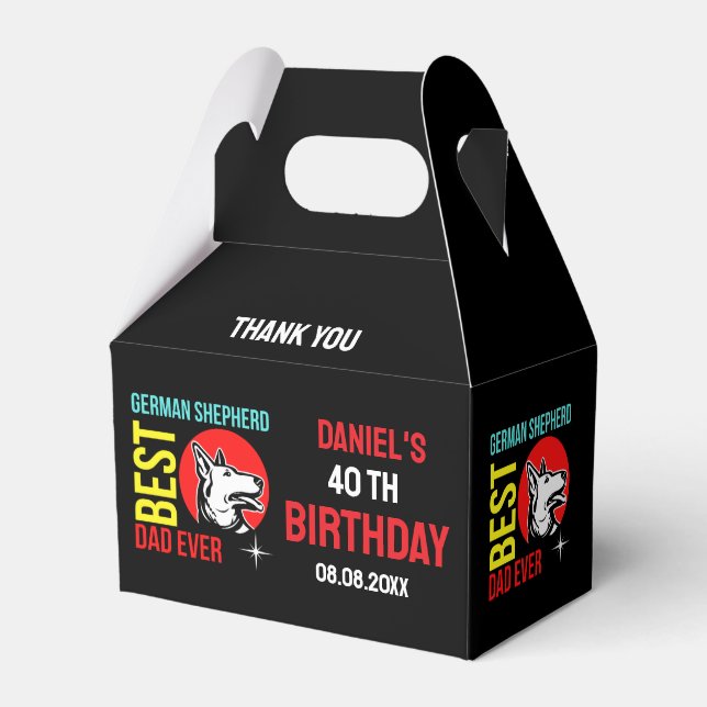 German Shepherd Dad, Dog Dad Birthday       Favour Box (Back Side)
