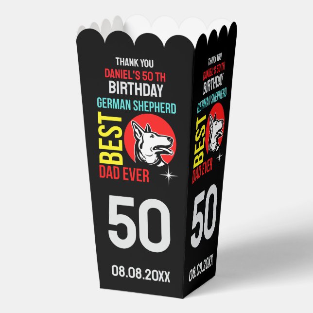 German Shepherd Dad, Dog Dad Birthday       Favour Box (Front)