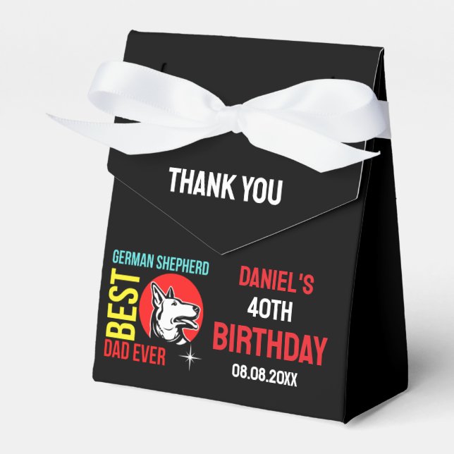 German Shepherd Dad, Dog Dad Birthday       Favour Box (Front Side)