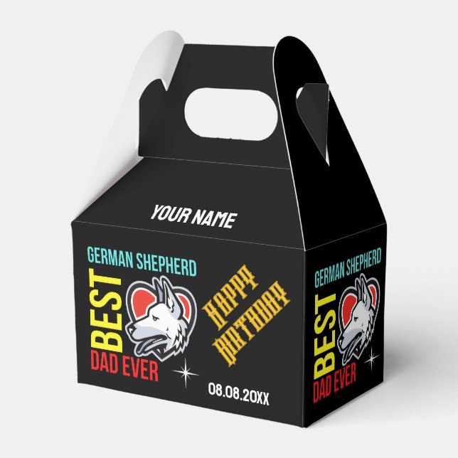 German Shepherd Dad, Dog Dad Birthday       Favour Box (Front Side)