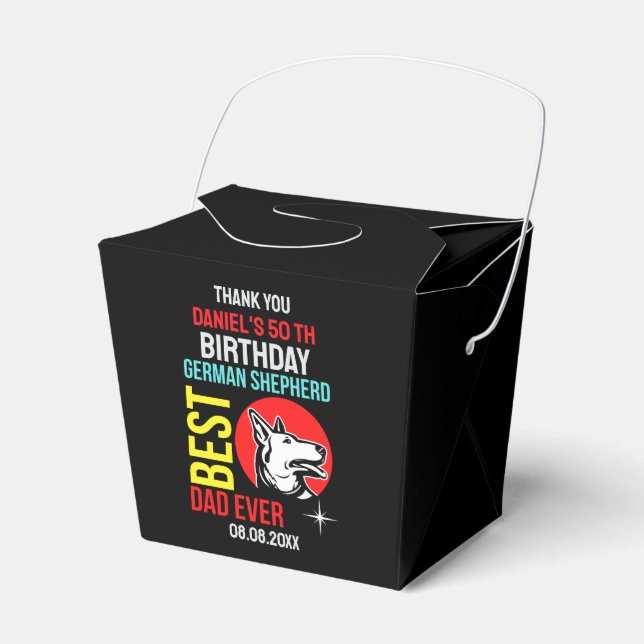 German Shepherd Dad, Dog Dad Birthday       Favour Box (Front Side)