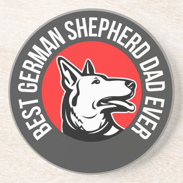 German Shepherd Dad, Dog Dad Coaster (Front)