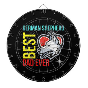 German Shepherd Dad, Dog Dad Dartboard