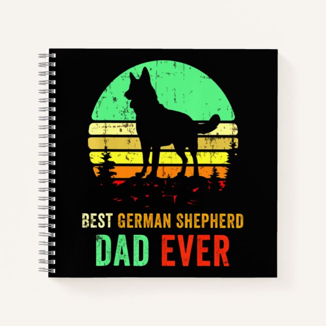 German Shepherd Dad Dog Owner Essential Notebook (Front)