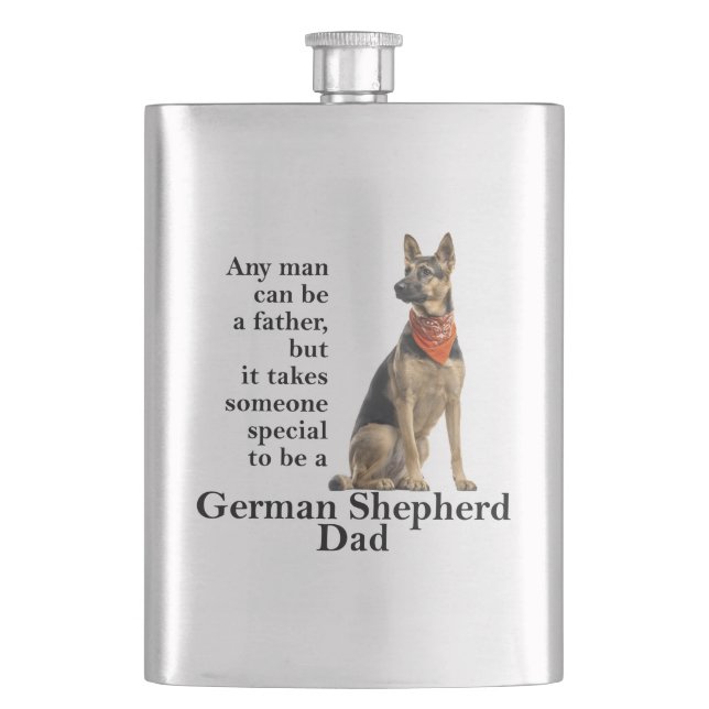 German Shepherd Dad Flask (Front)