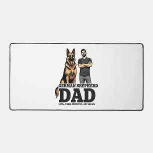 German Shepherd Dad – Loyal. Fierce. Protective. Desk Mat