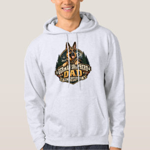 German Shepherd Dad Loyal Vintage Badge Hoodie