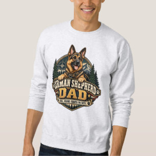 German Shepherd Dad Loyal Vintage Badge Sweatshirt