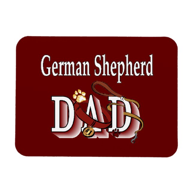 German Shepherd Dad Magnet (Horizontal)