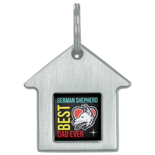 German Shepherd Dad     Pet ID Tag (Front)