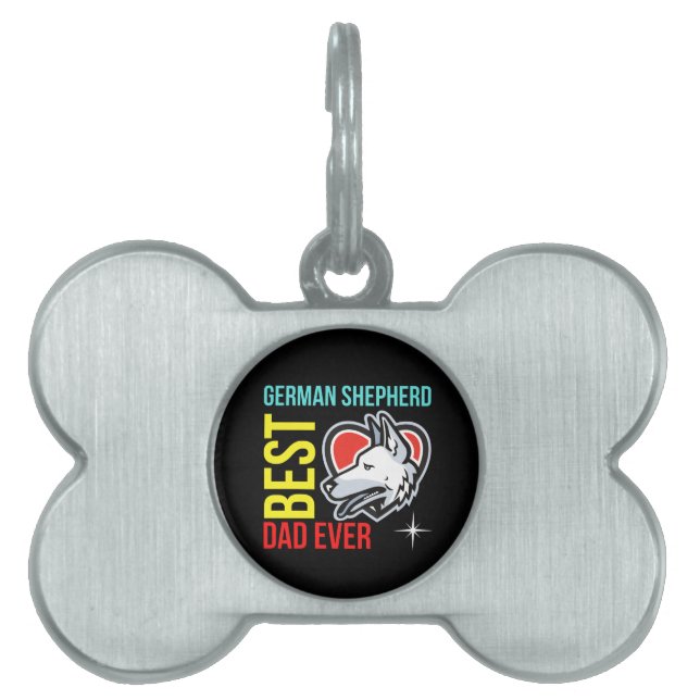German Shepherd Dad    Pet ID Tag (Front)