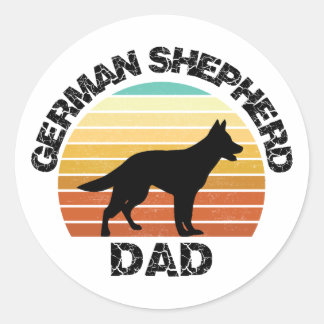 german shepherd dad - shepherd dog gift classic round sticker
